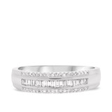 Photo of Weston 2/3 ct tw. Diamond Same Sex Mens Band Set 10K White Gold [BT253WM]