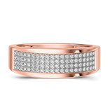 Photo of Valentina 2/3 ct tw. Diamond Wedding Band Set 14K Rose Gold [BT418RL]