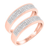 Photo of Otto 5/8 ct tw. Diamond Same Sex Mens Band Set 14K Rose Gold [WM254R]