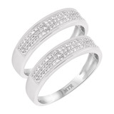 Photo of Otto 5/8 ct tw. Diamond Same Sex Mens Band Set 10K White Gold [WM254W]