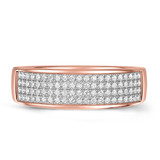 Photo of Collins 3/4 ct tw. Diamond Wedding Band Set 10K Rose Gold [BT419RL]