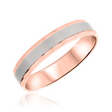 Photo of Florence Same Sex Mens Band Set 10K Rose Gold [BT307RM]