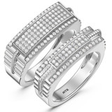 Photo of Maeve 2/3 ct tw. Diamond Wedding Band Set 10K White Gold [WB420W]
