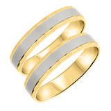 Photo of Florence Same Sex Mens Band Set 14K Yellow Gold [WM307Y]