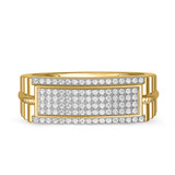 Photo of Maeve 2/3 ct tw. Diamond Wedding Band Set 14K Yellow Gold [BT420YM]