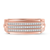 Photo of Beau 3/8 ct tw. Diamond Wedding Band Set 14K Rose Gold [BT421RL]