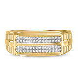 Photo of Beau 3/8 ct tw. Diamond Wedding Band Set 10K Yellow Gold [BT421YM]