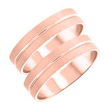 Photo of Mason Same Sex Mens Band Set 14K Rose Gold [WM309R]
