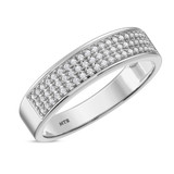 Photo of Jia 1/2 ct tw. Diamond Wedding Band Set 14K White Gold [BT422WL]