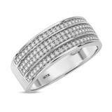 Photo of Jia 1/2 ct tw. Diamond Wedding Band Set 14K White Gold [BT422WM]
