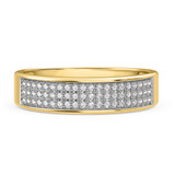 Photo of Jia 1/2 ct tw. Diamond Wedding Band Set 14K Yellow Gold [BT422YL]