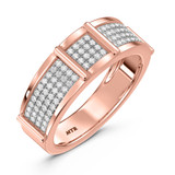 Photo of Corban 7/8 ct tw. Diamond Wedding Band Set 14K Rose Gold [BT423RL]