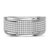 Photo of Affy 1/2 ct tw. Diamond Mens Band 10K White Gold [BT426WM]