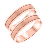 Photo of Kensington Same Sex Mens Band Set 10K Rose Gold [WM328R]