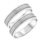 Photo of Kensington Same Sex Mens Band Set 14K White Gold [WM328W]