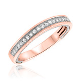 Photo of Forever 2/3 ct tw. Diamond Same Sex Ladies Band Set 10K Rose Gold [BT448RL]