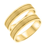 Photo of Kensington Same Sex Mens Band Set 14K Yellow Gold [WM328Y]
