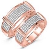 Photo of Amity 3/4 ct tw. Diamond Wedding Band Set 14K Rose Gold [WB425R]
