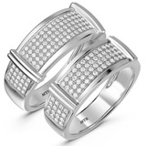 Photo of Amity 3/4 ct tw. Diamond Wedding Band Set 10K White Gold [WB425W]