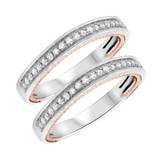 Photo of Forever 2/3 ct tw. Diamond Same Sex Ladies Band Set 10K White Gold [WL448W]