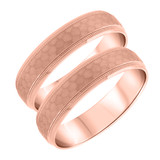 Photo of Clinton Same Sex Mens Band Set 14K Rose Gold [WM329R]