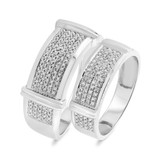 Photo of Amity 3/4 ct tw. Diamond Wedding Band Set 14K White Gold [WB425W]
