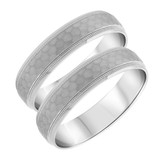 Photo of Clinton Same Sex Mens Band Set 14K White Gold [WM329W]