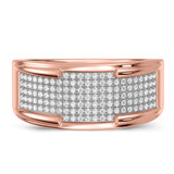 Photo of Affy 7/8 ct tw. Diamond Wedding Band Set 14K Rose Gold [BT426RM]