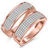 Photo of Affinity 3/4 ct tw. Diamond Wedding Band Set 10K Rose Gold [WB427R]