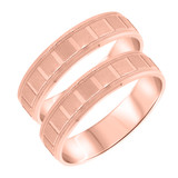 Photo of Liam Same Sex Mens Band Set 10K Rose Gold [WM331R]