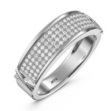 Photo of Affinity 3/4 ct tw. Diamond Wedding Band Set 14K White Gold [BT427WL]