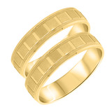 Photo of Liam Same Sex Mens Band Set 14K Yellow Gold [WM331Y]