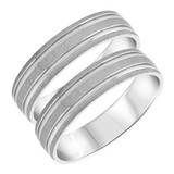 Photo of Caleb Same Sex Mens Band Set 14K White Gold [WM333W]