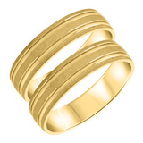 Photo of Caleb Same Sex Mens Band Set 14K Yellow Gold [WM333Y]