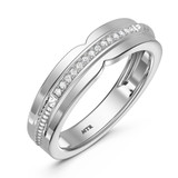 Photo of Harmonee 1/6 ct tw. Diamond Wedding Band Set 14K White Gold [BT428WL]