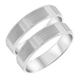 Photo of Jasper Same Sex Mens Band Set 10K White Gold [WM334W]