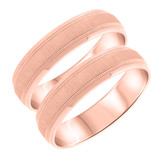 Photo of Colin Same Sex Mens Band Set 10K Rose Gold [WM337R]