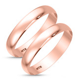 Photo of Hudson -4mm Same Sex Mens Band Set 10K Rose Gold [WM343R]