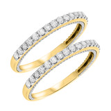Photo of Blissfully 3/4 ct tw. Diamond Same Sex Ladies Band Set 14K Yellow Gold [WL458Y]