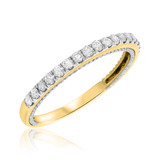 Photo of Blissfully 3/4 ct tw. Diamond Same Sex Ladies Band Set 14K Yellow Gold [BT458YL]