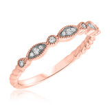 Photo of Entwined 1/5 ct tw. Diamond Same Sex Ladies Band Set 10K Rose Gold [BT459RL]