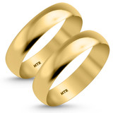Photo of Hudson Comfort Fit-5mm Same Sex Mens Band Set 14K Yellow Gold [WM350Y]