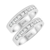 Photo of Ami 1 3/4 ct tw. Diamond Same Sex Mens Band Set 14K White Gold [WM359W]