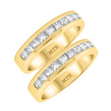 Photo of Ami 1 3/4 ct tw. Diamond Same Sex Mens Band Set 10K Yellow Gold [WM359Y]