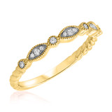 Photo of Entwined 1/10 ct tw. Diamond Ladies Band 14K Yellow Gold [BT459YL]