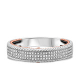 Photo of Affiance 1/3 ct tw. Diamond Wedding Band Set 14K White Gold [BT449WM]