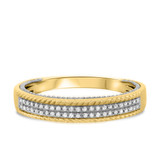 Photo of Affiance 1/3 ct tw. Diamond His and Hers Matching Wedding Band Set 14K Yellow Gold [BT449YL]