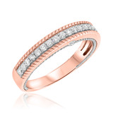 Photo of Blushing 7/8 ct tw. Diamond Wedding Band Set 10K Rose Gold [BT454RM]