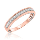 Photo of Blushing 7/8 ct tw. Diamond Wedding Band Set 14K Rose Gold [BT454RL]