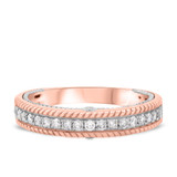 Photo of Blushing 7/8 ct tw. Diamond Wedding Band Set 14K Rose Gold [BT454RM]